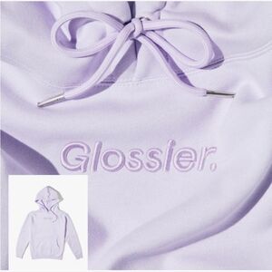 Glossier Embroidered Lavender Limited Edition Hoodie